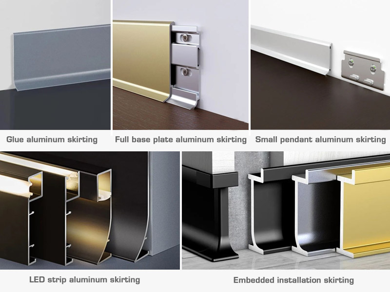 50mm Aluminium Skirting Baseboard For Floor
